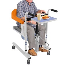 Adjustable Hydraulic Patient Lift Wheelchair Transfer Nursing Chair 180°Backrest