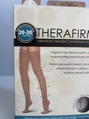 New! Therafirm compression hose thigh high 20-30mmHg XL Natural Lace Top