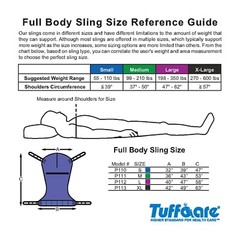 Tuffcare Full Body Sling – Solid Fabric Polyester Patient Lift Sling