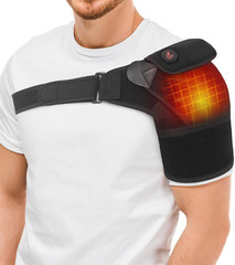 Cordless Shoulder Heating Pad, Heated Shoulder Brace for Rotator Cuff Frozen, 3