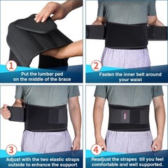 FEATOL Back Brace Support Belt-Lumbar Support Back Brace for Back Pain, Sciatica