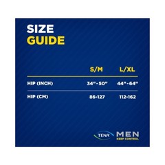 TENA Men Super Plus Incontinence Protective Underwear S/M 16 Count – Pack of 6
