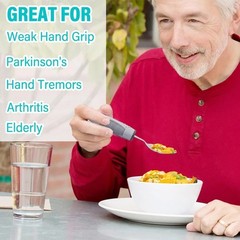 Nourislif Adaptive Utensils 4pcs For Hand Tremors,Elderly, Arthritis,Parkinso