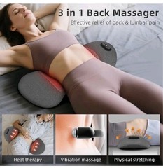 3-in-1 Back Massager with Heat & Vibration- Smooth Spine Triple Fusion Lumbar