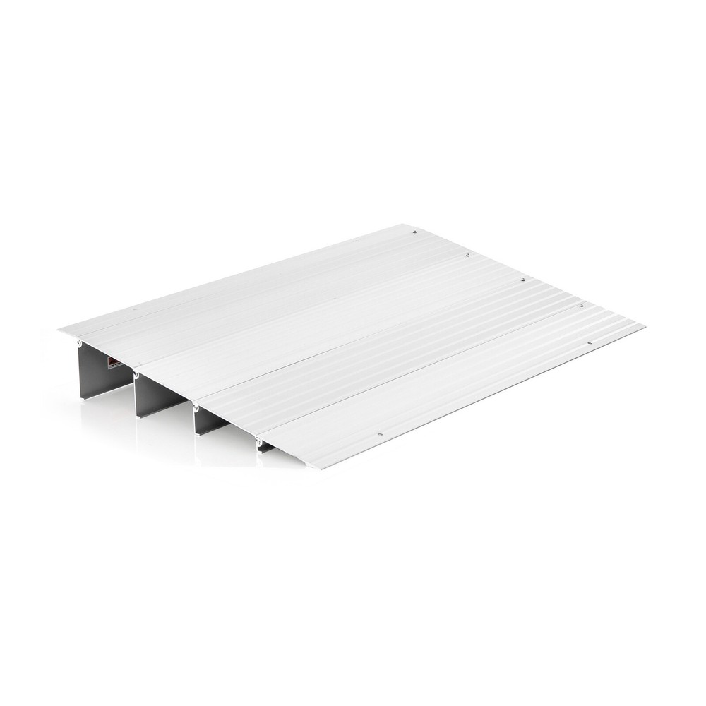 4″ Door Threshold Ramp Adjustable Ramp Non-slip Surface Aluminum Door Entry Ramp