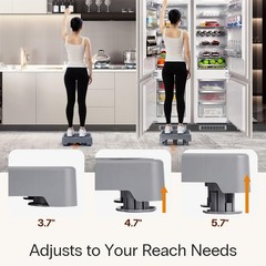 5.7″ Adjustable Step Stool, Non-Slip One Step Platform for Adults & Seniors, …