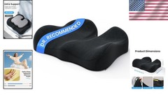 Large Ergonomic Memory Foam Seat Cushion for Sciatica Relief – 19x17x5 Inches