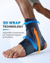Ankle Brace Men Women with Figure 8 Support Triple Lock Compression for Sprains