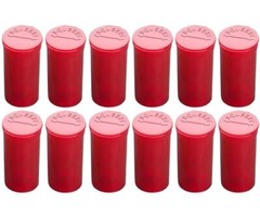 12 Pack Multi-Use 13 Dram Pop Top Empty Pill Containers, Waterproof Airtight