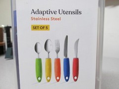 Special Supplies Adaptive Utensils 5 Pcs. Colorful Stainless Steel Spoon Fork
