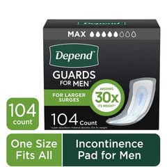 Depend Incontinence Guards/Incontinence Pads fr Men/Bladder Control Pads Maximum