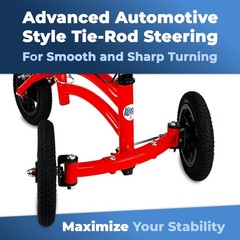 KneeRover® Jr All Terrain Knee Scooter Red – Refurbished