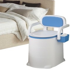 Portable Bedside Commode Toilet Elderly Disabled Commode Chair w/ Armrests 400kg