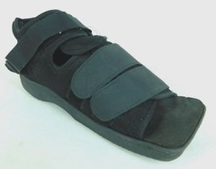 ProCare Medical Walking Shoe Black Open Toe Post-Op Break Medium