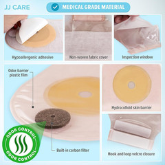 Colostomy Bags 20 PCS, One-Piece Pouching Ostomy Bags, No Mess Ostomy Supplies f