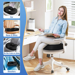 Donut Pillow Stadium Seat Cushion for Tailbone Pain Relief and Hemorrhoids, Memo