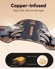 SOLOEVER Medium Copper Back Brace Lower Back Pain Breathable Lumbar Support