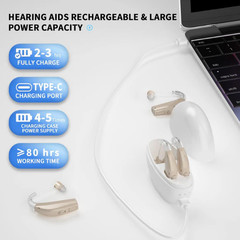 Wuvee Hearing Aids Hearing Amplifiers for Seniors Rechargeable with Noise Cancel