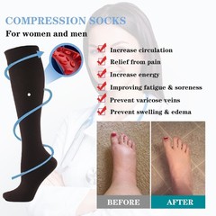 IMAGERIO 6 Pairs Compression Socks for Women Large-X-Large, Mixed (6 Pairs)
