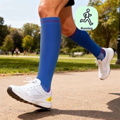 Compression 15-20mmHg Graduated Support Socks Sport Calf Cushioned Socks M/L/XL