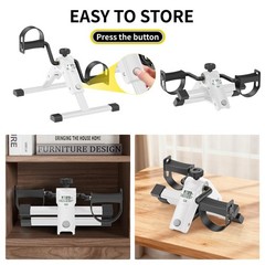 MOMODA Under Desk Bike Pedal Exerciser with LCD Display Portable Mini White