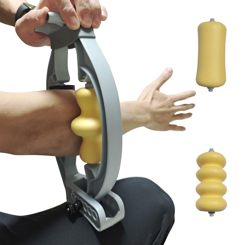 myogaga Tennis Elbow Relief & Pain Forearm Roller with free size, Gray