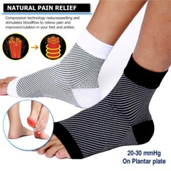 Compression Socks Sleeve Ankle Arch Support Plantar Fasciitis Heel Foot Pain US
