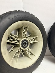 Pride Mobility Victory 10 Front Wheels Tires Pair with Hubcaps – Primo 10.4×3.6