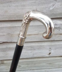 Handmade Eva adm Chrome Wood Walking Cane Stick Designer Brass Handle 37“ style