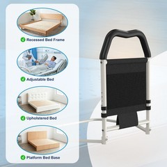YL-02 Bed Rails for Seniors & Bed Rail for Elderly, Adjustable Safety with No…