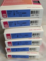 Mediven lot 6 Pair Motion Compression Socks Black Sz Large 16-20 Calf Free Ship