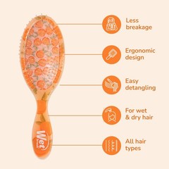 Wet Brush Original Detangler Peach Tutti Fruitti Ultra-Soft Intelliflex