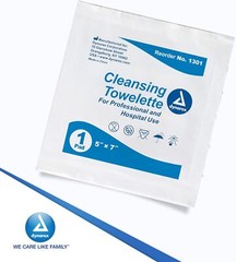 Dynarex Adult Wipe or Washcloth 5 x 7″ 1301 1 Pack 100 Wipes Cleansing Towellets