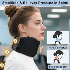 Cervical Neck Brace for Neck Pain, Ice Silk Lightweight Neck Pillow for Office &