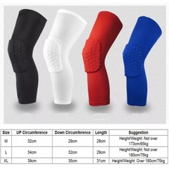 Compression Knee Support Pads Crashproof Protector Basketball Leg Sleeve Brace