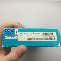 NEW JOBST RELIEF THIGH CT SMALL W/SILICONE BEAD BAND BLACK 20-30mmHg STOCKING