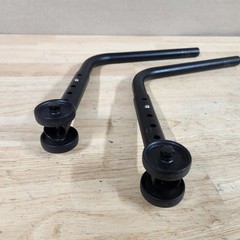 Pair Ki Mobility Liberty FT Wheelchair Anti-Tips TIPPERS Bars Wheels Black