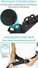 Vive Gait Belt (300Lbs) Transfer Belt with Handles – Medical Nursing Safety Pati