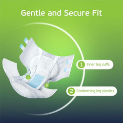 8 Count 4-5XL Adult Diapers Briefs w/Tabs, Max Abs (Waist 100″-125″)