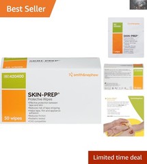 Skin-Prep Protective Barrier Wipes – Sterile & Safe for Sensitive Skin 50 Count