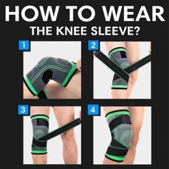 Knee Sleeve Compression Brace Support For Sport Joint Pain Arthritis Relief US