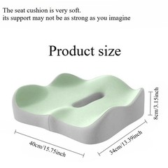 Memory Foam Seat Cushion Lumbar Support Ergonomic Back Support for Office Car