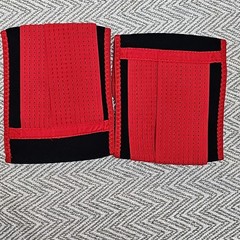 Red/Black Adjustable Waist Support Brace One Size Unisex Adult Compression