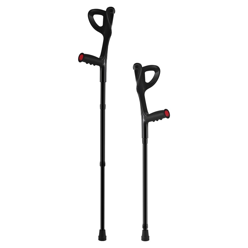 Uimoso Forearm Crutches 10-Level Height Adjustable Walking Crutches 1Pair 350LBS
