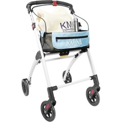 KMINA PRO Rollator Indoor Walker Seniors OS Blue Narrow Foldable Tray Basket