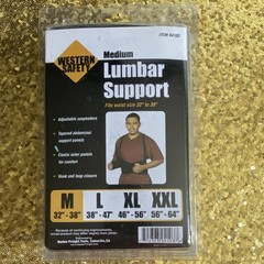 Western Safety Lumbar Support Belt M Black 32-38in Waist 94103