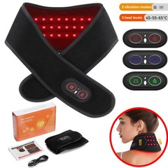 Rechargeable 36LED Red Light 660nm Therapy Heat Vibration Neck Massage 3000mAh