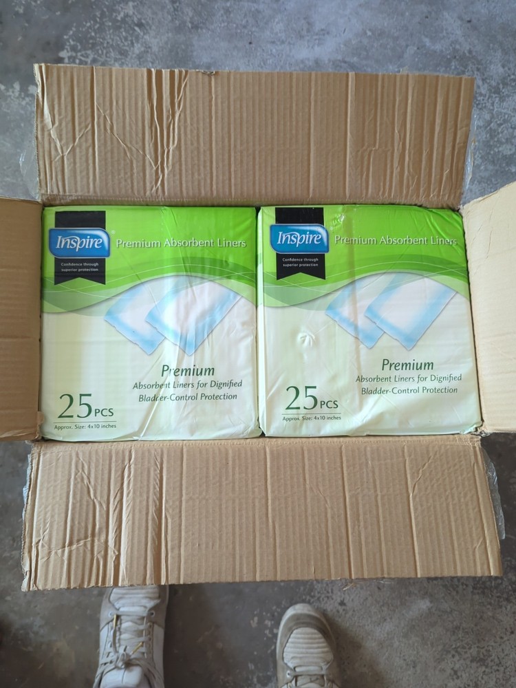 10-Pack Inspire Premium Absorbent Liners (250 Count) Case