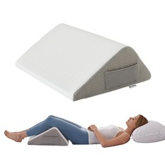 Bedluxe Knee Pillow For Back Sleeping Leg Pillow Knee Wedge Pillow Memory Foam