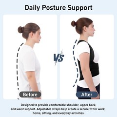 Cmipeob Posture Corrector for Women and Men Back Support Brace Small, Black